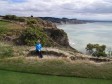 15th greenside. If you fall off the green at the 15th then the bunker will save you from the cliff edge